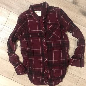 Arizona Jeans, Button Up Plaid Women’s Top, Small